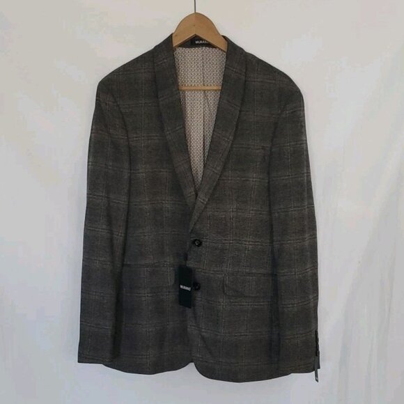 Murano Suit Sport Coat, Size M, Slim Fit 32x30 Alex Slim Fit Pants Plaid Stretch - Picture 9 of 16